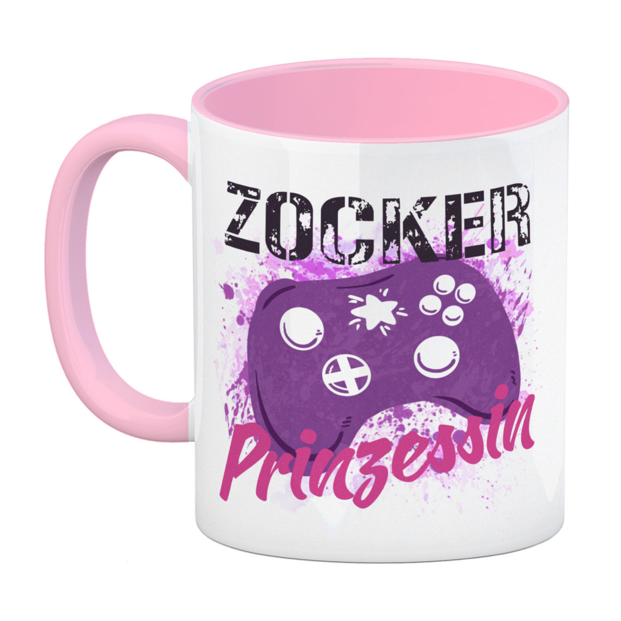 Zocker Prinzessin Kaffeebecher mit Controller Motiv
