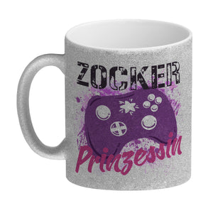 Zocker Prinzessin Kaffeebecher mit Controller Motiv