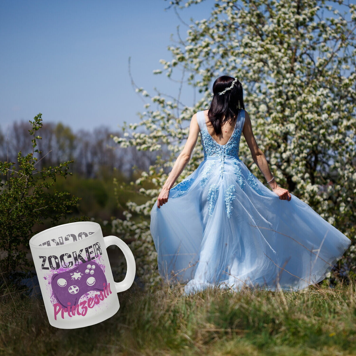 Zocker Prinzessin Kaffeebecher mit Controller Motiv