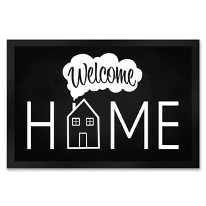 Welcome Home Fußmatte mit Haus-Motiv