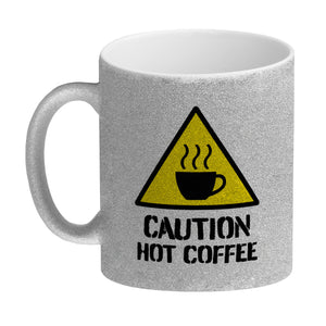 Caution Hot Coffee Kaffeebecher mit Warnsymbol