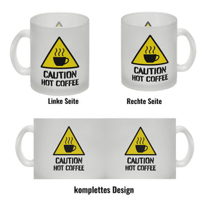 Caution Hot Coffee Kaffeebecher mit Warnsymbol