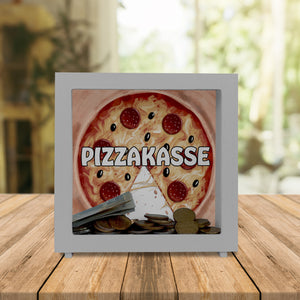 Pizzakasse Spardose mit Pizzamotiv