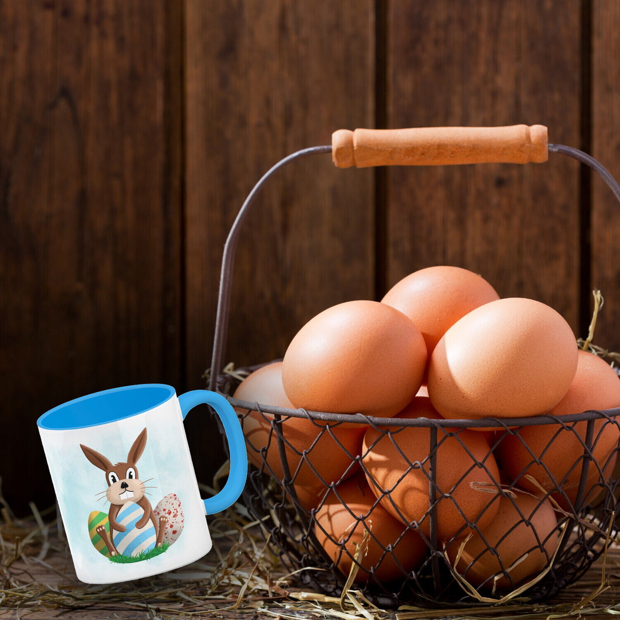 Osterhase und Ostereier Kaffeebecher