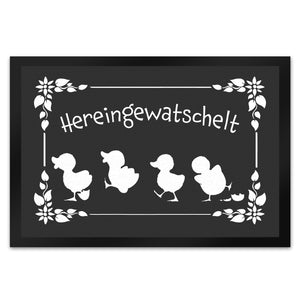 Hereingewatschelt Fußmatte mit niedlichen Entchen