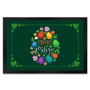 Frohe Ostern Fußmatte mit Frühlingsmotiven