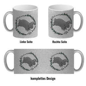 Don't worry be hoppy Kaffeebecher mit süßem Hoppelhasen