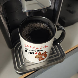 Ich liebe dich verrückte Nuss Kaffeebecher mit süßem Eichhörnchen