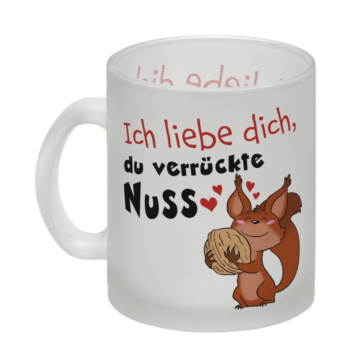 Ich liebe dich verrückte Nuss Kaffeebecher mit süßem Eichhörnchen