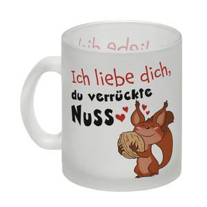 Ich liebe dich verrückte Nuss Kaffeebecher mit süßem Eichhörnchen