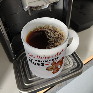 Ich liebe dich verrückte Nuss Kaffeebecher mit süßem Eichhörnchen