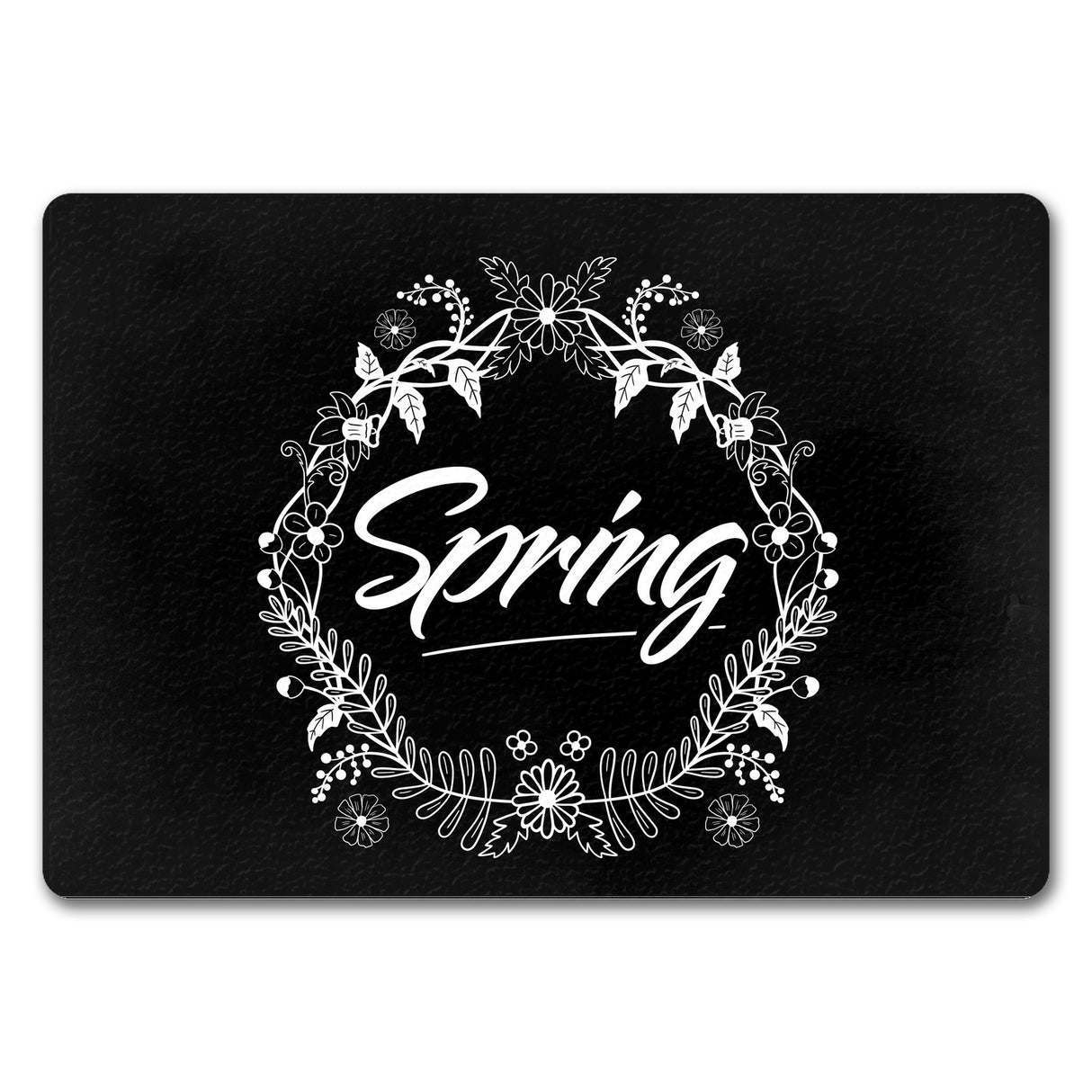 Spring - Frühling Fußmatte mit Blumenkranz