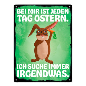 Bei mir ist jeden Tag Ostern - Ich suche immer irgendwas Metallschild