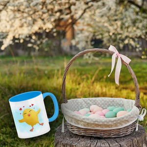 Frohe Ostern Kaffeebecher mit lustigem Küken