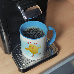 Frohe Ostern Kaffeebecher mit lustigem Küken
