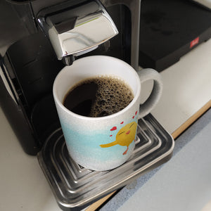 Frohe Ostern Kaffeebecher mit lustigem Küken