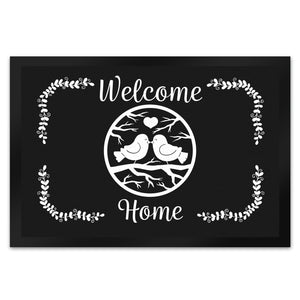 Welcome Home Fußmatte mit niedlichen Vögeln