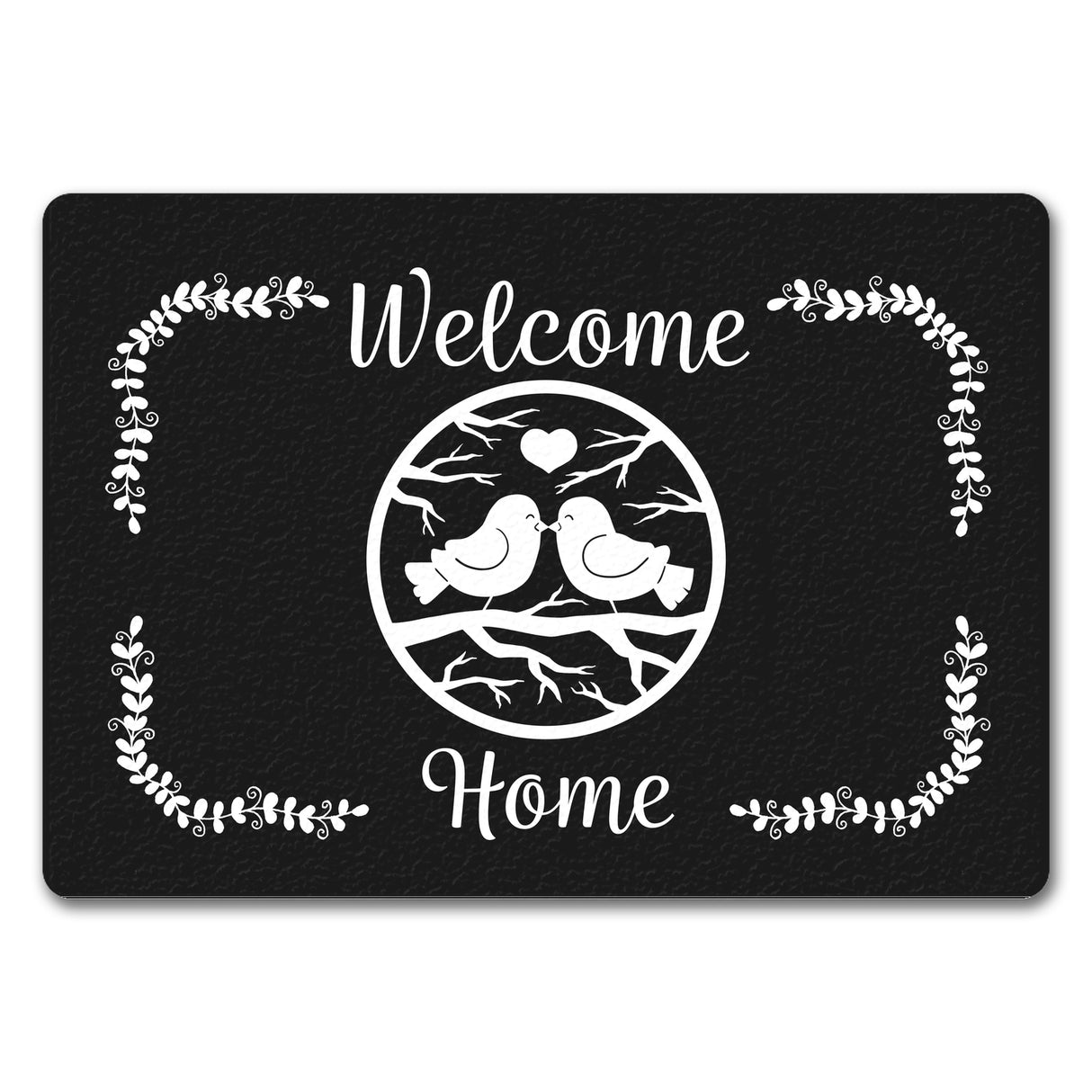 Welcome Home Fußmatte mit niedlichen Vögeln