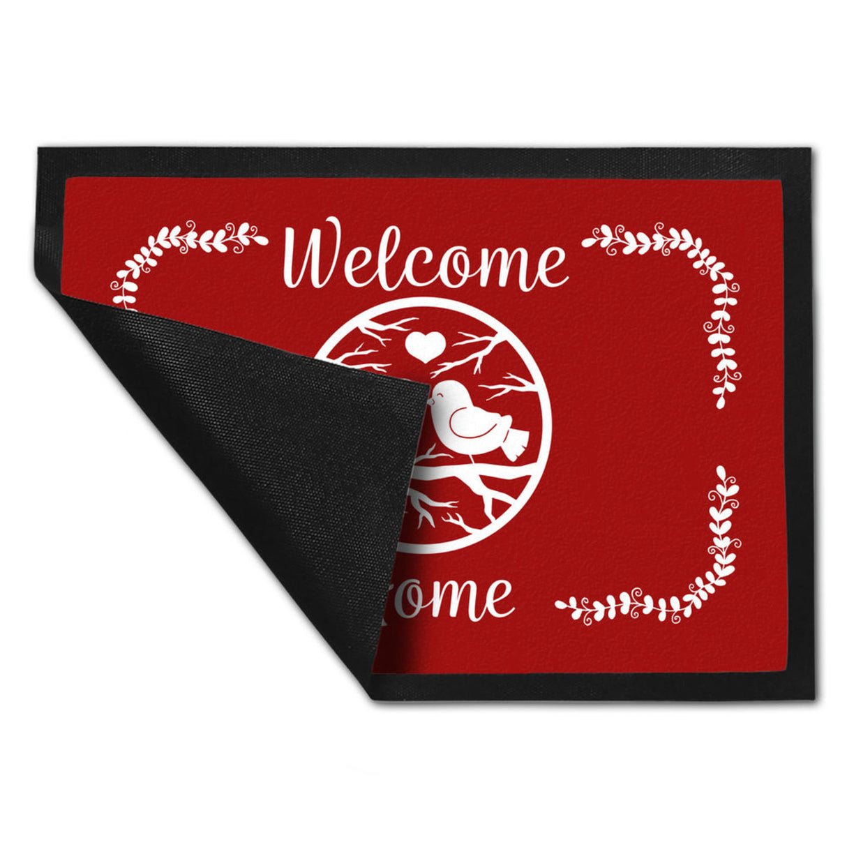 Welcome Home Fußmatte mit niedlichen Vögeln