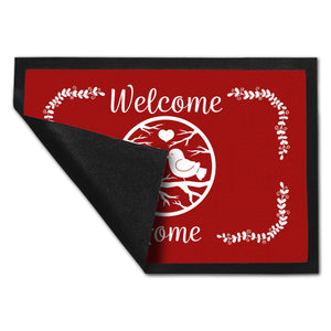 Welcome Home Fußmatte mit niedlichen Vögeln