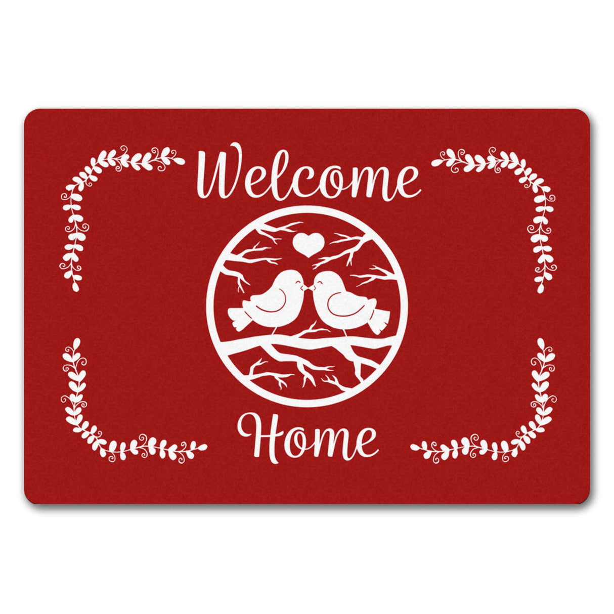 Welcome Home Fußmatte mit niedlichen Vögeln