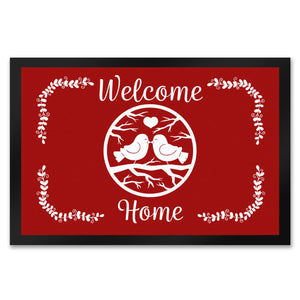 Welcome Home Fußmatte mit niedlichen Vögeln