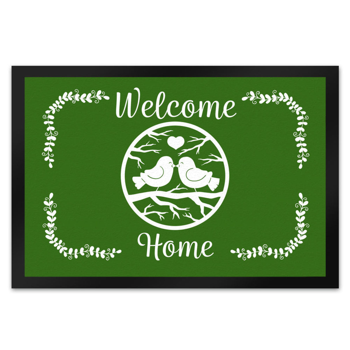 Welcome Home Fußmatte mit niedlichen Vögeln