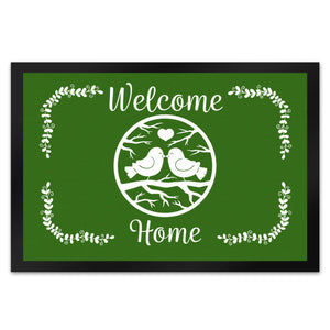 Welcome Home Fußmatte mit niedlichen Vögeln