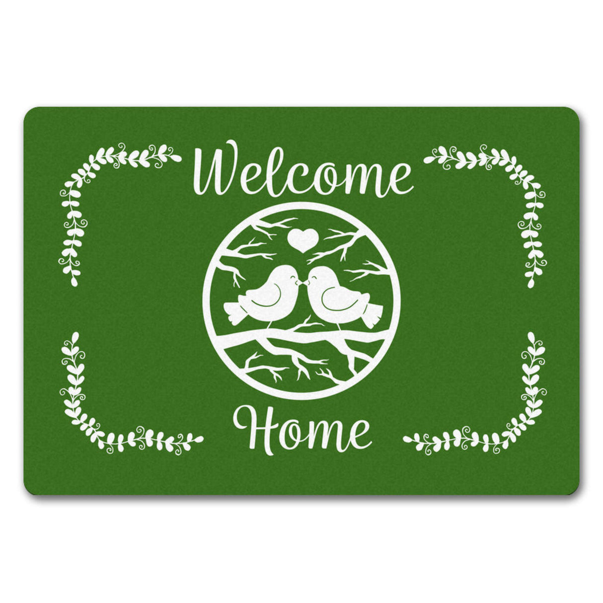 Welcome Home Fußmatte mit niedlichen Vögeln