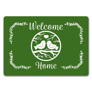 Welcome Home Fußmatte mit niedlichen Vögeln