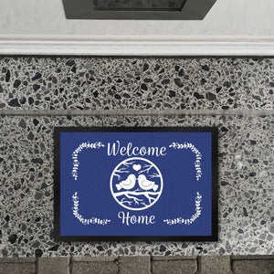 Welcome Home Fußmatte mit niedlichen Vögeln