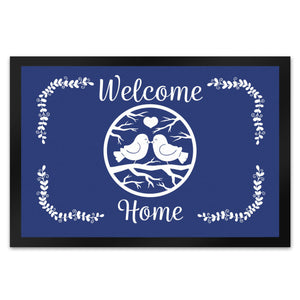 Welcome Home Fußmatte mit niedlichen Vögeln