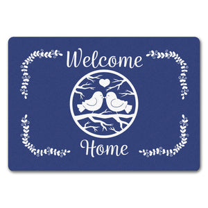 Welcome Home Fußmatte mit niedlichen Vögeln