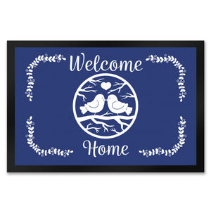 Welcome Home Fußmatte mit niedlichen Vögeln