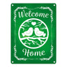 Welcome Home mit niedlichen Vögeln Metallschild