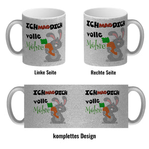 Ich mag dich volle Möhre Kaffeebecher mit süßem Hasen