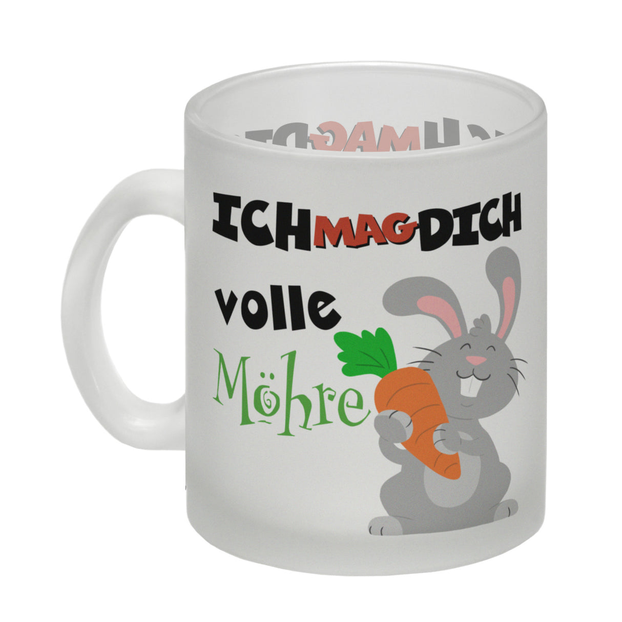 Ich mag dich volle Möhre Kaffeebecher mit süßem Hasen