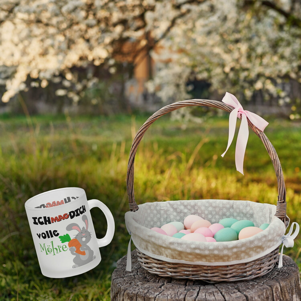 Ich mag dich volle Möhre Kaffeebecher mit süßem Hasen