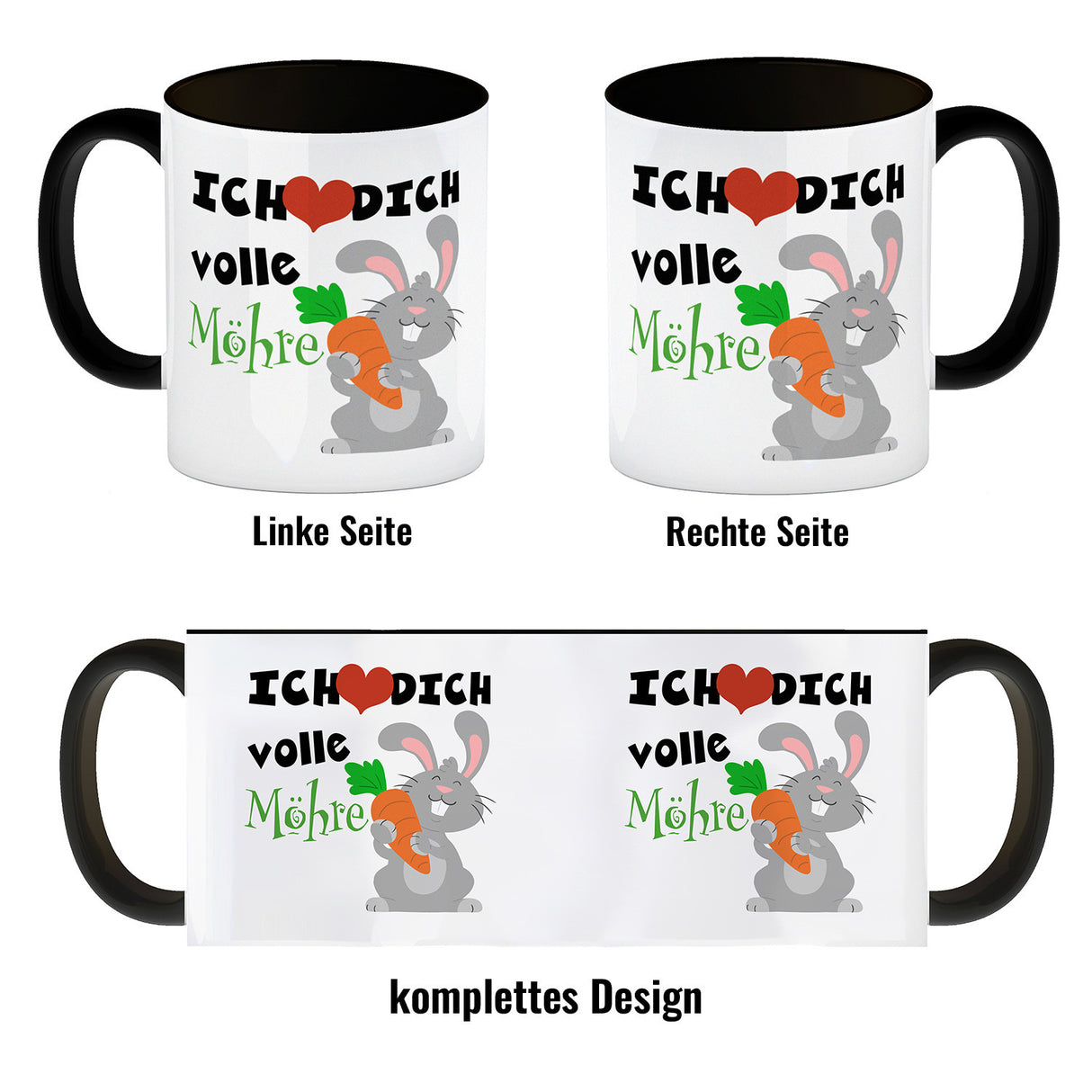 Ich liebe dich volle Möhre Kaffeebecher