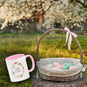 Frohe Ostern Kaffeebecher mit Blumen und Osterei