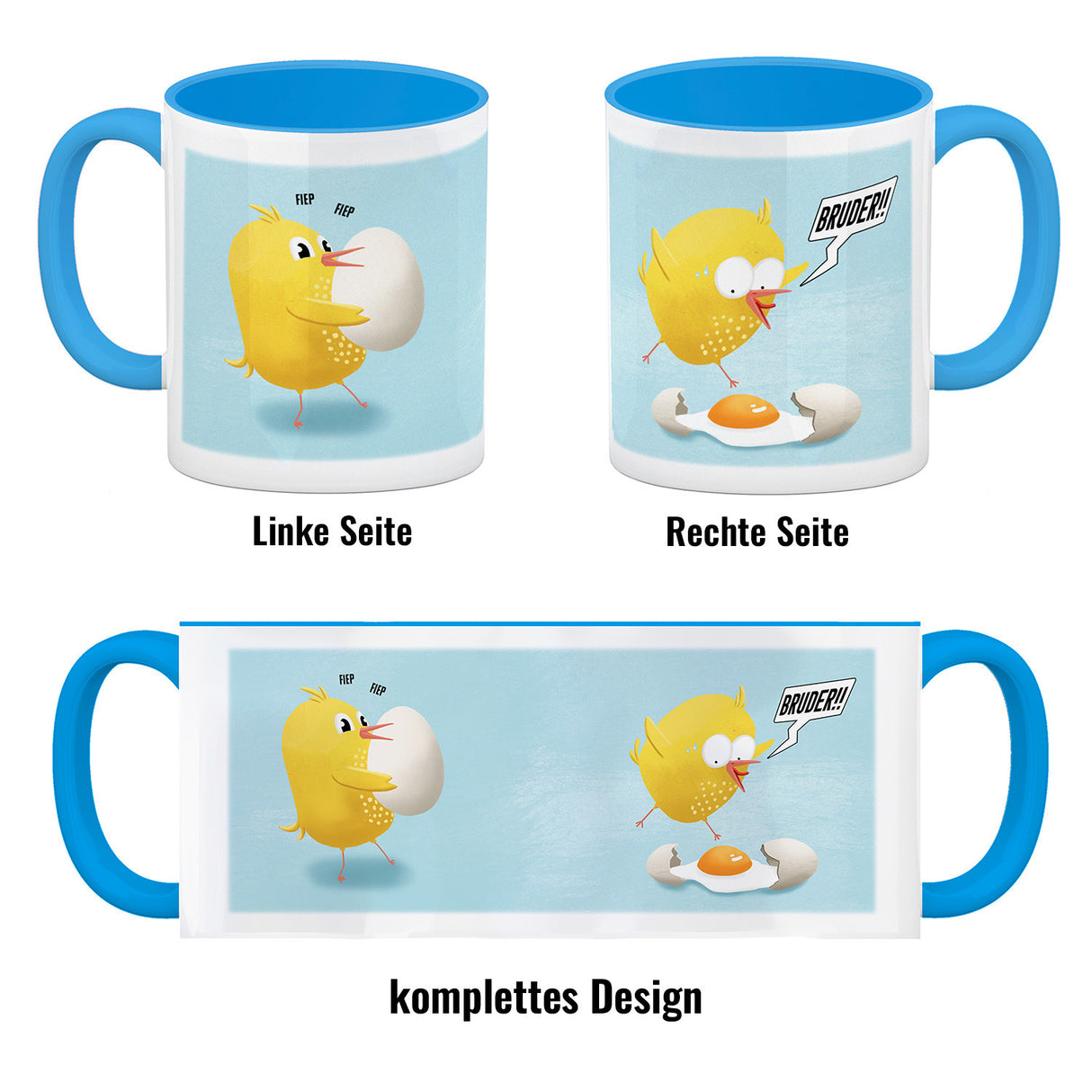 Niedliches Küken mit Ei Kaffeebecher