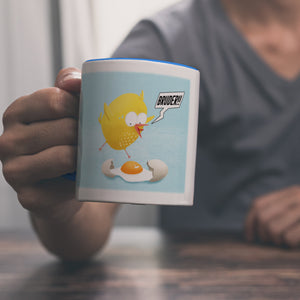Niedliches Küken mit Ei Kaffeebecher