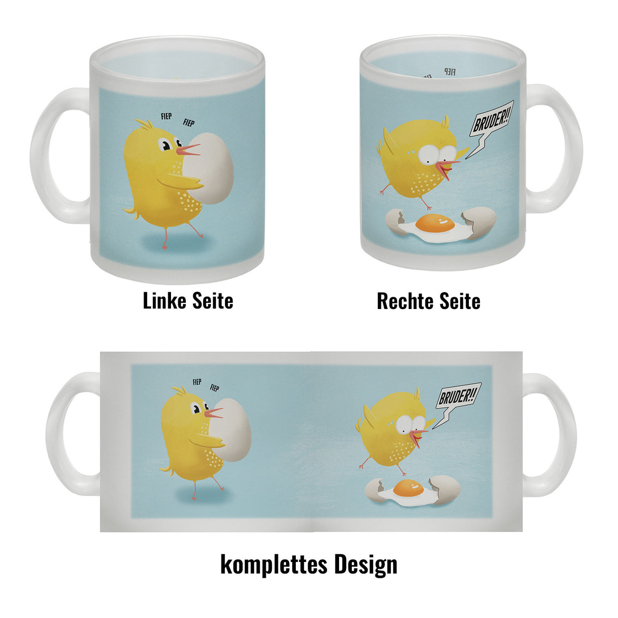 Niedliches Küken mit Ei Kaffeebecher