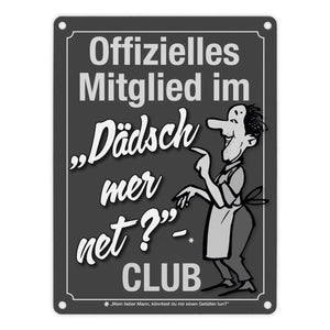 Könntest du mir einen Gefallen tun? Schwäbisches Metallschild in orange