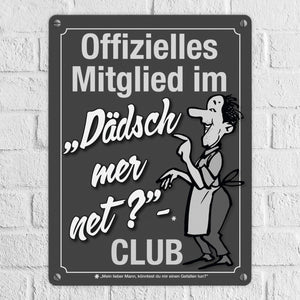 Könntest du mir einen Gefallen tun? Schwäbisches Metallschild in orange