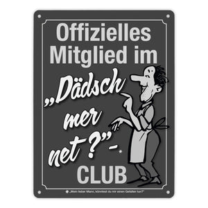 Könntest du mir einen Gefallen tun? Schwäbisches Metallschild in orange