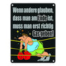 Boxer Metallschild zum Thema Motivation
