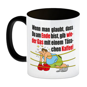 Motivation Kaffeebecher mit Boxer Motiv