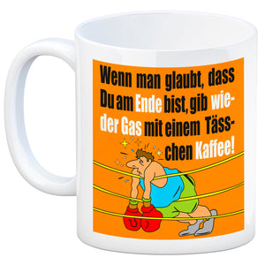 Motivation Kaffeebecher mit Boxer Motiv