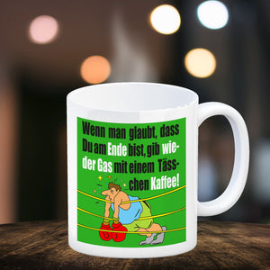 Motivation Kaffeebecher mit Boxer Motiv